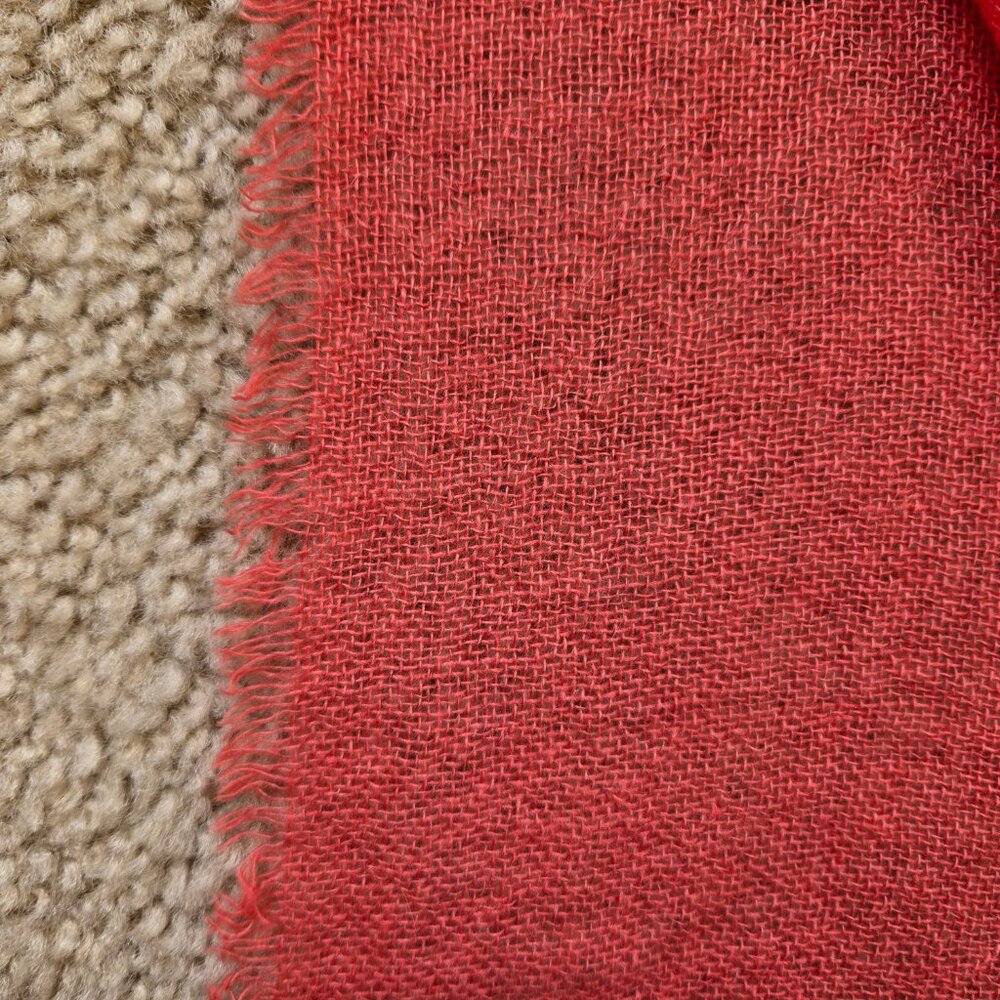 NWOT Cocowai Pink Woven Cashmere Scarf *FLAW* - Picture 8 of 9